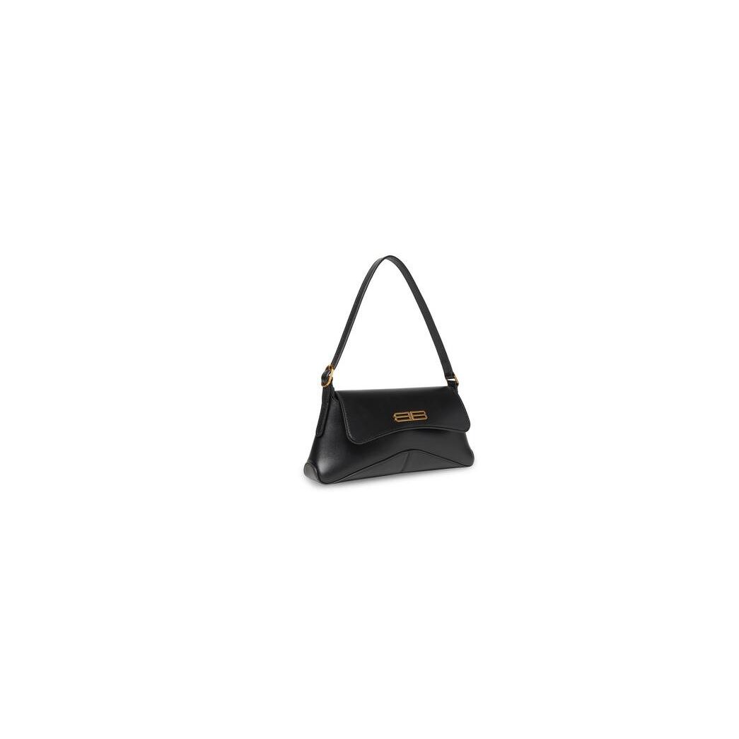 Women's Balenciaga Xx Small Flap Box Shoulder Bags Black | 8693QYIUG